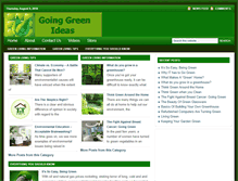 Tablet Screenshot of mygoinggreenideas.com
